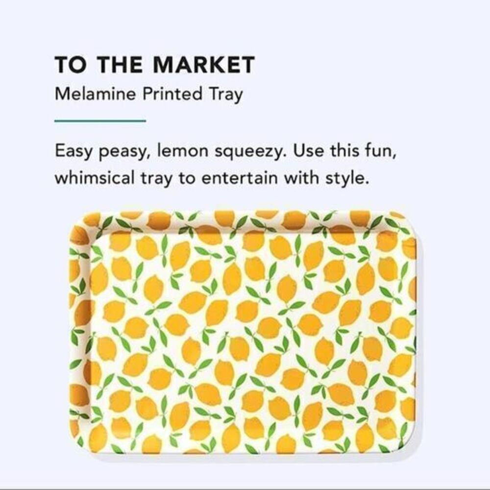 NEW To The Market Lemon‎ Melamine Serving Tray